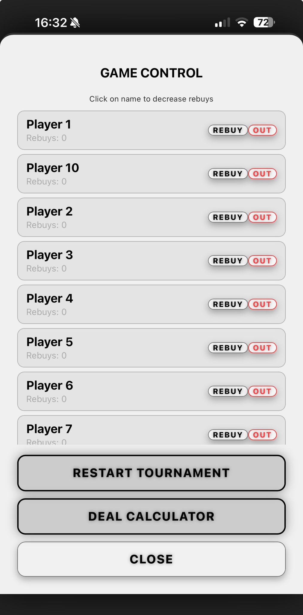 Game Control, bright mode